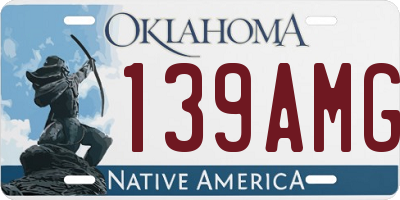 OK license plate 139AMG