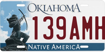 OK license plate 139AMH