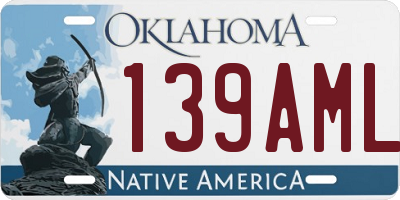 OK license plate 139AML