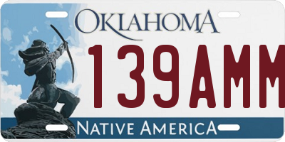OK license plate 139AMM