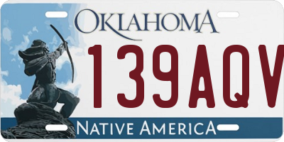 OK license plate 139AQV