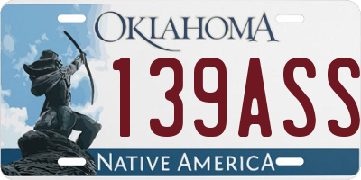 OK license plate 139ASS