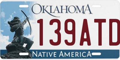 OK license plate 139ATD
