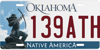 OK license plate 139ATH