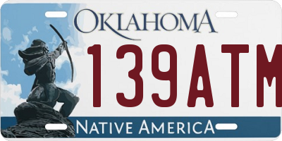 OK license plate 139ATM