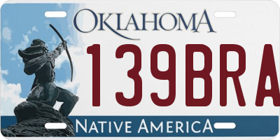 OK license plate 139BRA