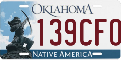 OK license plate 139CFO