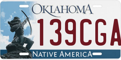 OK license plate 139CGA