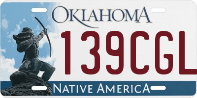 OK license plate 139CGL