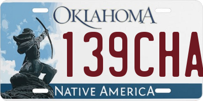 OK license plate 139CHA
