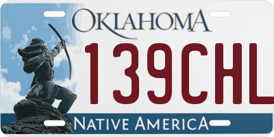 OK license plate 139CHL