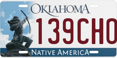 OK license plate 139CHO
