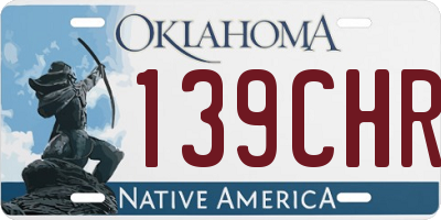 OK license plate 139CHR
