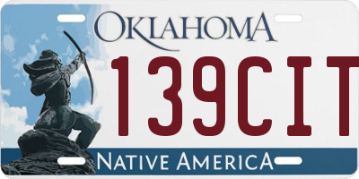 OK license plate 139CIT