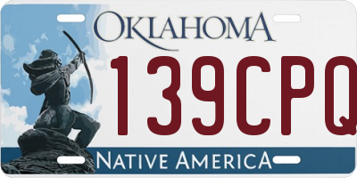 OK license plate 139CPQ