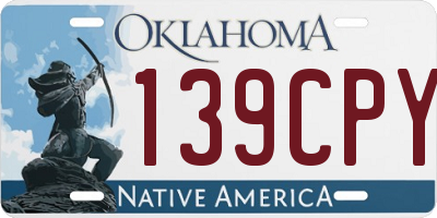 OK license plate 139CPY