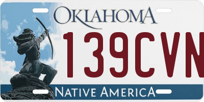 OK license plate 139CVN