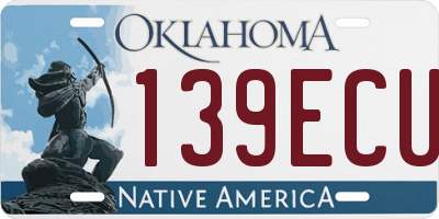 OK license plate 139ECU