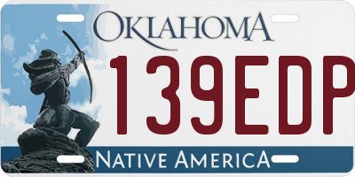 OK license plate 139EDP