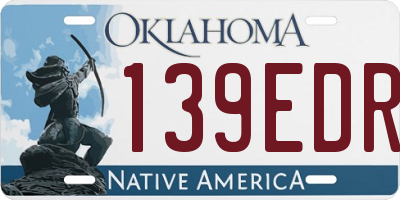 OK license plate 139EDR
