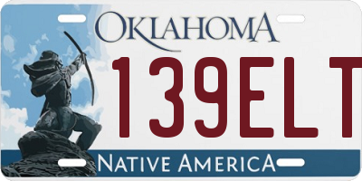 OK license plate 139ELT