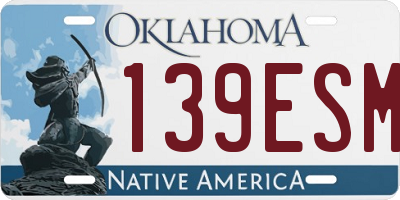 OK license plate 139ESM