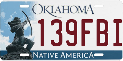 OK license plate 139FBI