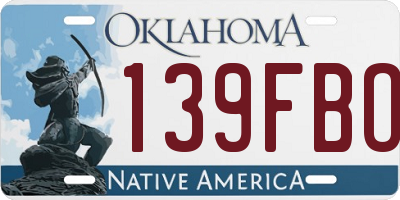 OK license plate 139FBO