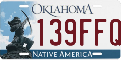 OK license plate 139FFQ