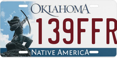 OK license plate 139FFR