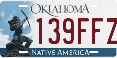 OK license plate 139FFZ