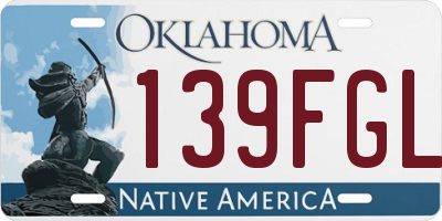 OK license plate 139FGL