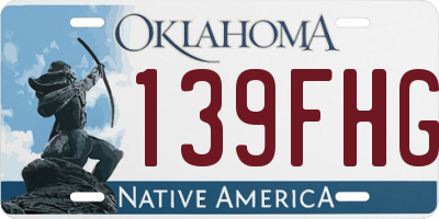 OK license plate 139FHG
