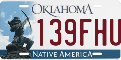OK license plate 139FHU