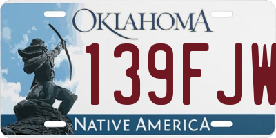 OK license plate 139FJW