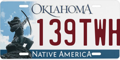 OK license plate 139TWH