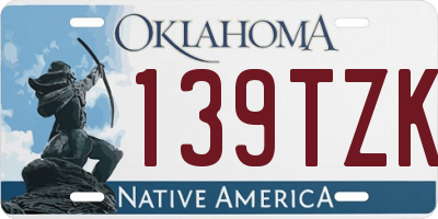 OK license plate 139TZK
