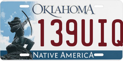OK license plate 139UIQ