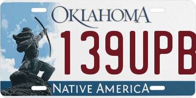 OK license plate 139UPB