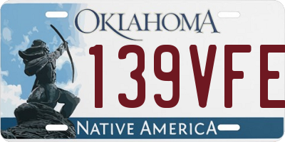 OK license plate 139VFE