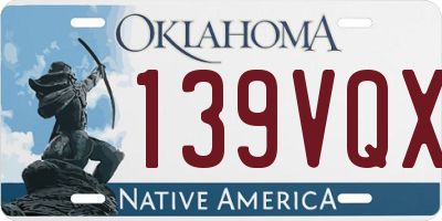 OK license plate 139VQX