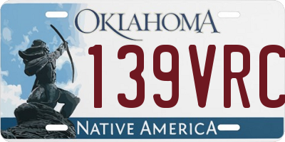 OK license plate 139VRC