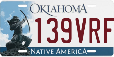 OK license plate 139VRF