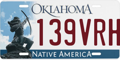 OK license plate 139VRH