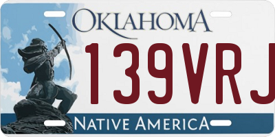 OK license plate 139VRJ