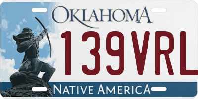 OK license plate 139VRL