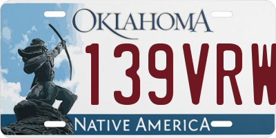OK license plate 139VRW