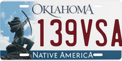 OK license plate 139VSA