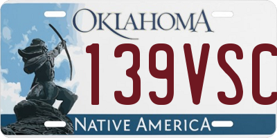 OK license plate 139VSC
