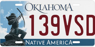 OK license plate 139VSD